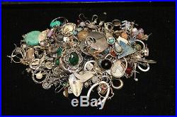 1 Lb Scrap Sterling Silver Jewelry some with stones Lot 925, Marked and Unmarked