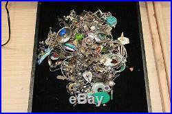 1 Lb Scrap Sterling Silver Jewelry some with stones Lot 925, Marked and Unmarked
