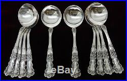 (10) Gorham Buttercup Sterling Silver Bouillon Soup Spoons Old Marks J1391