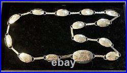 104g VINTAGE BELT MARKED AMC MEXICO 925 STERLING SILVER 42 CHAIN (2)