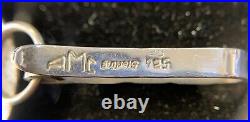 104g VINTAGE BELT MARKED AMC MEXICO 925 STERLING SILVER 42 CHAIN (2)