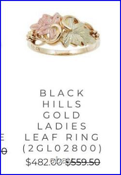10k/12k 2.84Grams Black Hills LANDSTROM Ring Size 8.75 New Beautiful $559