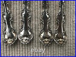 11 OLD MARK Gorham Sterling Silver Strasbourg 7 DINNER FORKS w. Monogram LOVELY