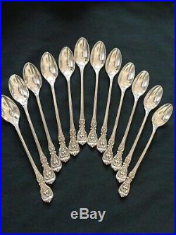 12 Reed & Barton Francis I Old Mark Ice Tea Spoons Sterling Silver 7 5/8