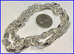 18 CABLE LINK NECKLACE CHAIN 48g 925 MARKED STERLING SILVER SOLID EXCELLENT