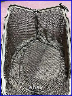 1920s Sterling Silver Mesh Purse 8.99 Ounces marked 800 Art Deco Vintage Antique