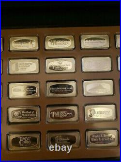 1971 Franklin Mint Bank Marked 50 States Complete Set of Sterling Silver Ingots