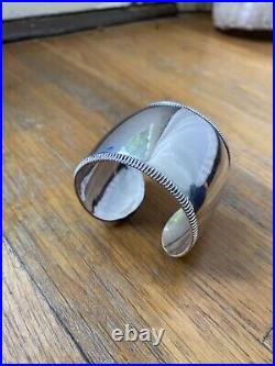 2 Ribbed Cuff Bracelet Marked Mexico TE-51 925 Sterling Silver Vintage