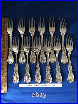2 TWO Reed & Barton Francis I Old Marks Patent H Sterling 7-3/4 Dinner Fork Mono