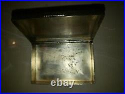 214g Decorative Sterling Silver jewelry box Marked ST Silver with 6 inside HEAVY