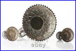 2170 Grams Antique Solid Silver Siam Thai Thailand Garniture Chinese Mark 1900