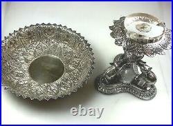 2170 Grams Antique Solid Silver Siam Thai Thailand Garniture Chinese Mark 1900