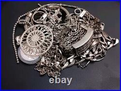 302 Grams Sterling Silver Scrap Lot @ Melt? All 925 No Stones 14k Marked Chain