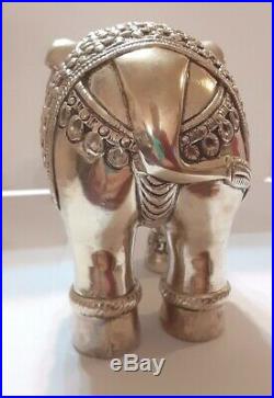 311 grams All Sterling Silver Elephant Marked 925 Figurine Statue 5 Tall, India