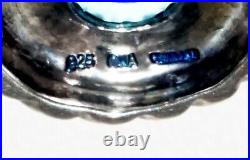 3Pc Modernist Mexican Sterling Silver Pin Pendants w Topaz Chrysoprase (SaR)#191