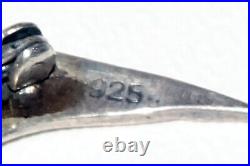 3Pc Modernist Mexican Sterling Silver Pin Pendants w Topaz Chrysoprase (SaR)#191