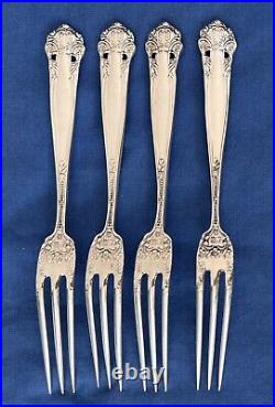 4 Berry Forks Sterling Silver Towle Georgian Strawberry Old Mark