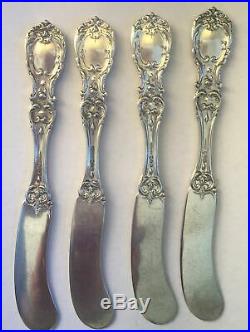 4 Francis 1st Flat Butter Knives Reed & Barton Sterling Silver 5-7/8 Old Marks