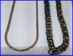 4 Vintage Sterling Silver Necklaces All Marked 925 Total Weight 74 Grams MG