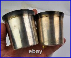 4 Vintage Sterling Silver Sweedish Cups Marked CGH CG Hallberg 2.75 High 264g