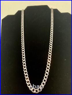 41 Grams Vtg Necklace MARKED OTC 925 STERLING SILVER Cuban Curb Link Chain 22