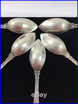 5 Gorham Chantilly Sterling Silver Citrus Spoons Old Mark Pointed End Ice Cream