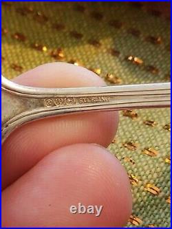 6 A. STOWELL & CO sterling silver British marks spoons soup teaspoon monogram