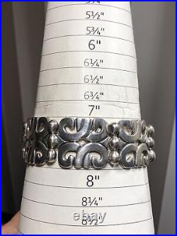6. Mark Wassermann Samara MWS Sterling 925 Cut Out Panel Bracelet 7 3/4, 94.3g