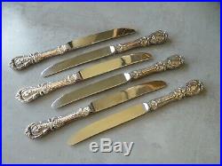 6 Reed & Barton 9 1/8 Francis Sterling New French Hollow Knives Old Mark No Mono
