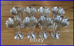 8 Gorham Sterling Silver Goblets Marked 272 Great Condition