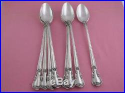 8 Sterling GORHAM Iced Tea Spoons CHANTILLY 1895 old mark no mono