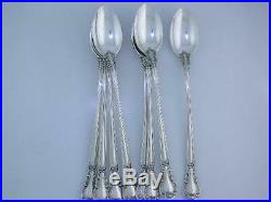8 Sterling GORHAM Iced Tea Spoons CHANTILLY 1895 old mark no mono