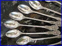 9 Old Mark+pat Date Reed & Barton Ice Tea Spoon Francis I Sterling Silver Set