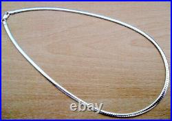 925 sterling silver 4MM FLAT OMEGA CHAIN 20 (HALL MARKED IN THE UK)