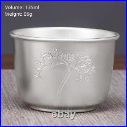 999 sterling silver marked tea cup health care Chinese pure silver master cup