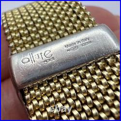 Allure Italy Vintage Steel & Sterling Silver 925 Women's Elastic Bracelet Marked