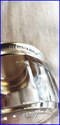 Alvin Sterling Silver Crystal Vanity Dresser Jar Marked 139 Sterling Alvin 21
