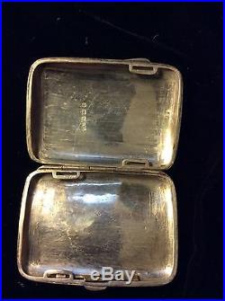 Anglo-Indian Sterling Silver Fine Enameled Cigarette Case Birmingham 1919 Mark