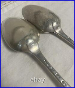 Antique 1770 Thomas Chawner Hanoverian Sterling Silver Tablespoons Marked Set 2