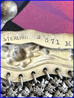 Antique 1880 Gorham 925 Sterling Silver Mesh Purse B571M Marked 150g