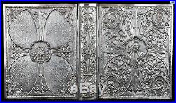 Antique 1900 Christianity Jesus Christ John Mark Luke Matthew Silver Bible Book