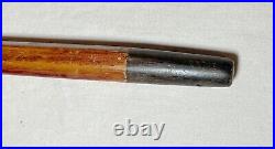 Antique 19th century marked sterling silver squared wood walking stick cane