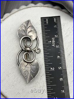 Antique Alphonse La Paglic Marked Sterling Silver Brooch Design #113