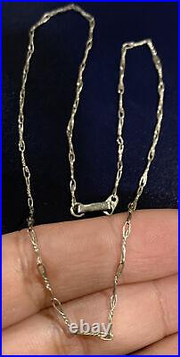Antique Art Deco German 935 silver sterling chain 17 Necklace Dated Marked 74