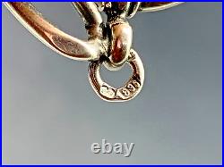 Antique Austria Salzburg Marked Sterling Silver Albert Pocket Watch Chain c. 1922