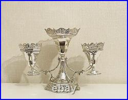 Antique English 1906 Sterling Silver Epergne, Marked James Dixon & Sons