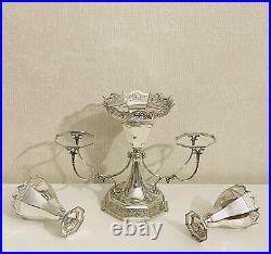 Antique English 1906 Sterling Silver Epergne, Marked James Dixon & Sons