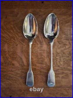 Antique Georgian Sterling Silver Tablespoons 1812-13 Thomas Wilkes Barker