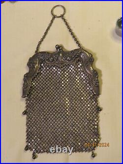 Antique Gorham 925 Sterling Silver Mesh Purse B570M Marked 188 gr