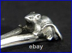 Antique Gorham LAG Mark Aesthetic Sterling Silver Figural Mouse Cheese KNIFE